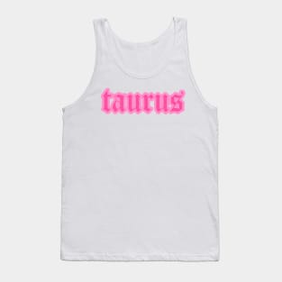 Taurus Zodiac Pink Astrology Aesthetic Tank Top